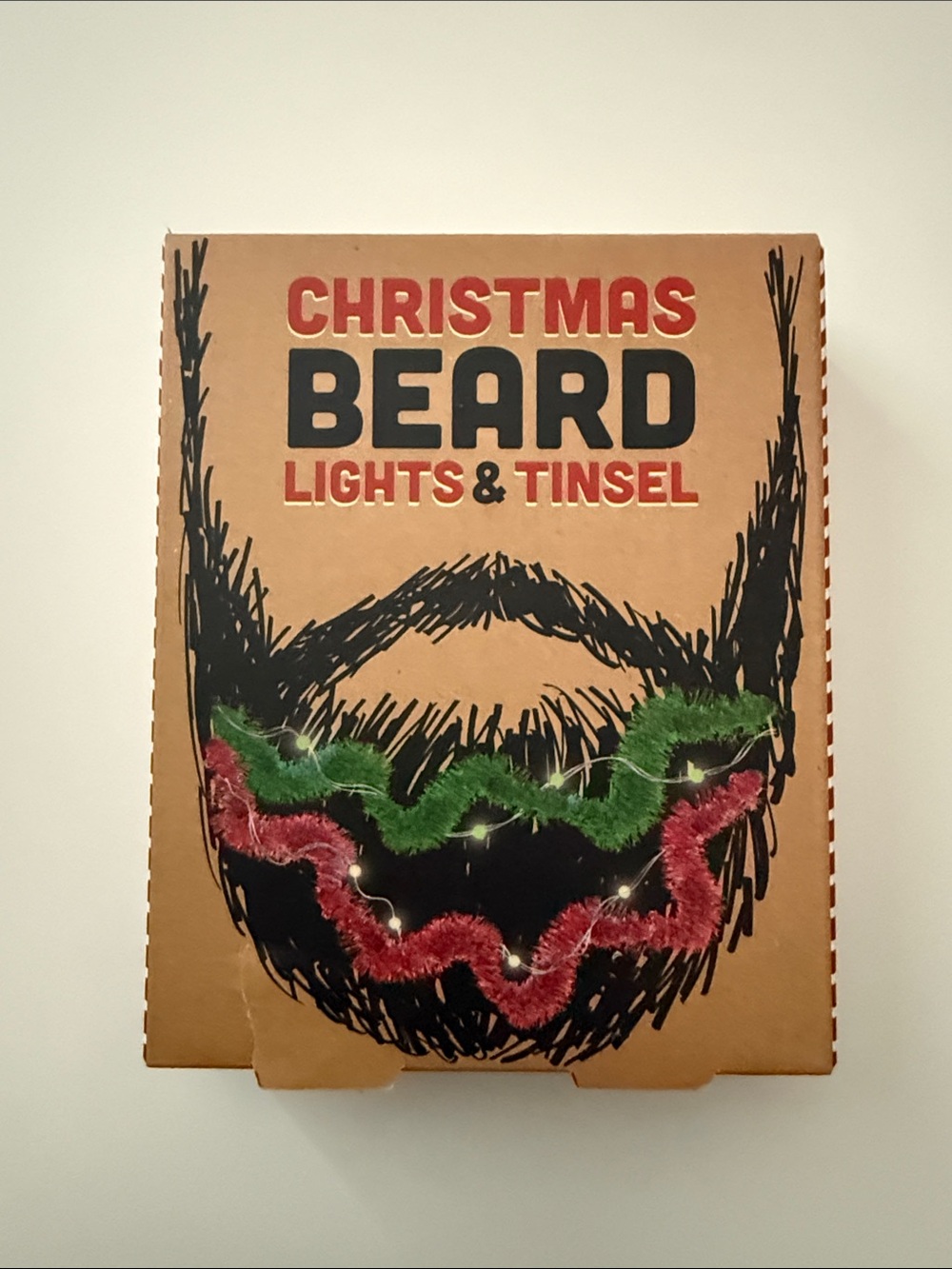 Fizz Creations Christmas Festive Fun Beard Lights & Tinsel Decoration Kit